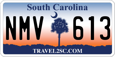 SC license plate NMV613