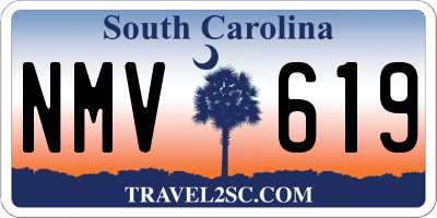 SC license plate NMV619
