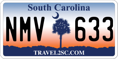 SC license plate NMV633