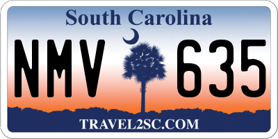 SC license plate NMV635