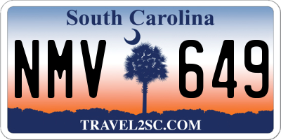 SC license plate NMV649