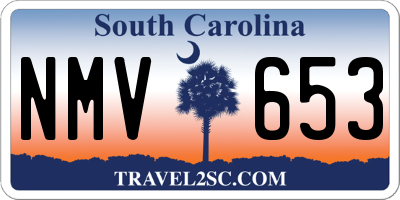 SC license plate NMV653