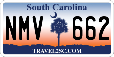 SC license plate NMV662