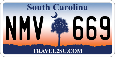 SC license plate NMV669