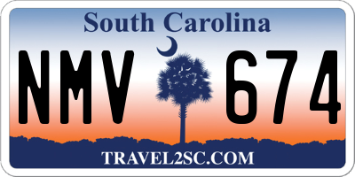 SC license plate NMV674