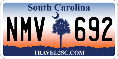 SC license plate NMV692