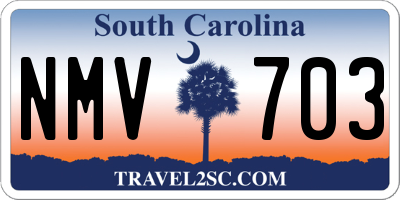 SC license plate NMV703