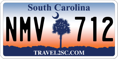 SC license plate NMV712