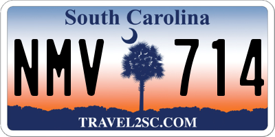 SC license plate NMV714