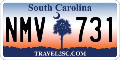 SC license plate NMV731