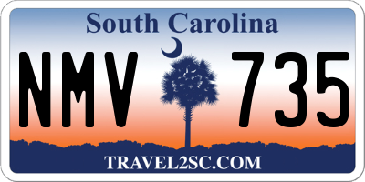 SC license plate NMV735