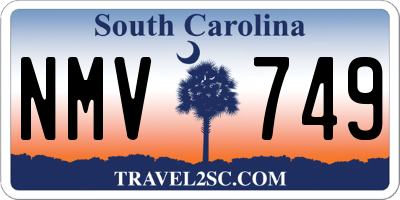 SC license plate NMV749