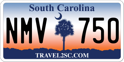 SC license plate NMV750
