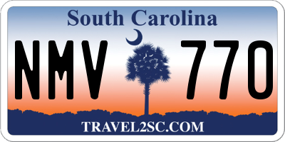 SC license plate NMV770