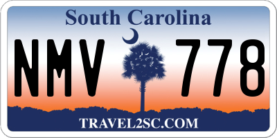 SC license plate NMV778