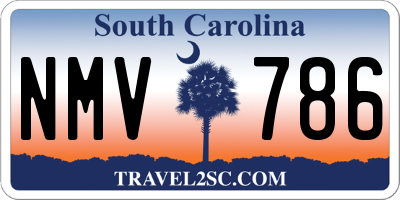 SC license plate NMV786