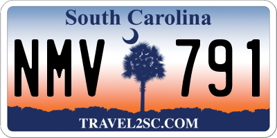 SC license plate NMV791