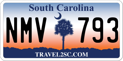 SC license plate NMV793