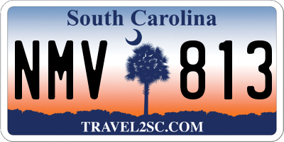 SC license plate NMV813