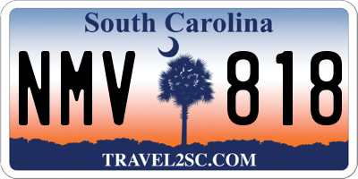 SC license plate NMV818