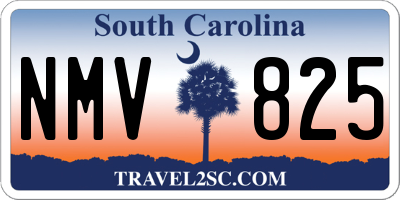 SC license plate NMV825