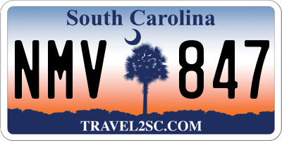 SC license plate NMV847