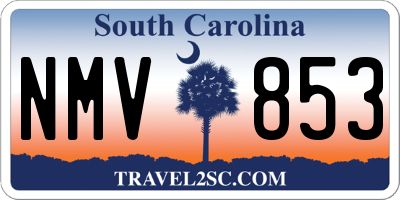 SC license plate NMV853