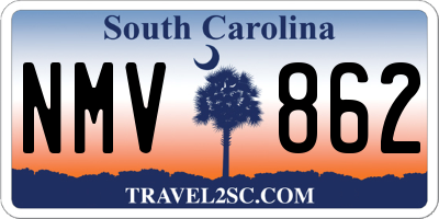 SC license plate NMV862