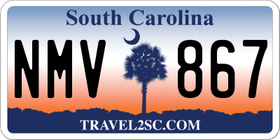 SC license plate NMV867
