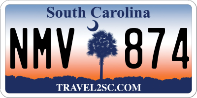SC license plate NMV874
