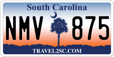 SC license plate NMV875