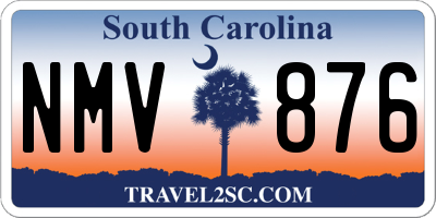 SC license plate NMV876