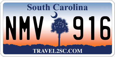 SC license plate NMV916