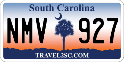 SC license plate NMV927