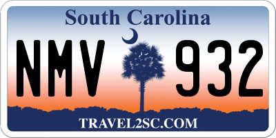 SC license plate NMV932