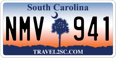 SC license plate NMV941