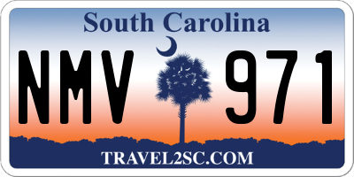 SC license plate NMV971