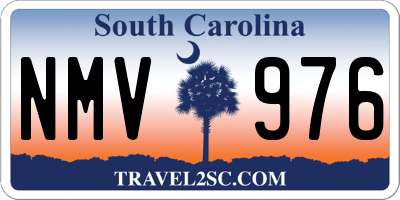 SC license plate NMV976