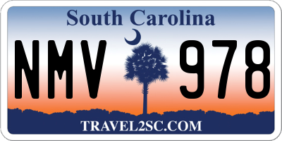 SC license plate NMV978