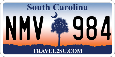 SC license plate NMV984