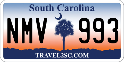 SC license plate NMV993