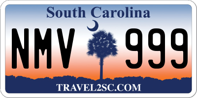 SC license plate NMV999