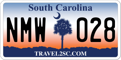 SC license plate NMW028