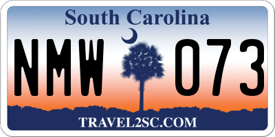 SC license plate NMW073