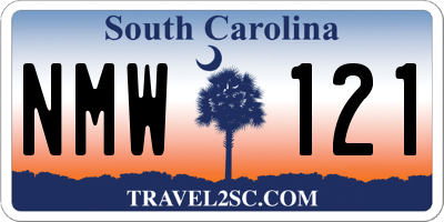 SC license plate NMW121