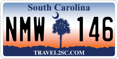 SC license plate NMW146