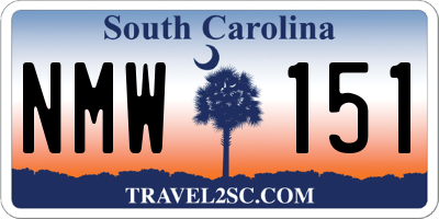 SC license plate NMW151