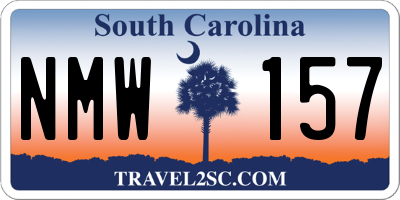 SC license plate NMW157