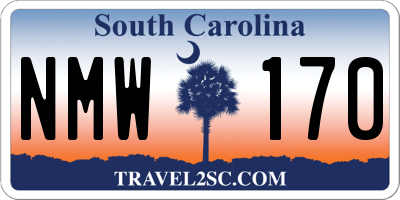 SC license plate NMW170