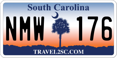 SC license plate NMW176